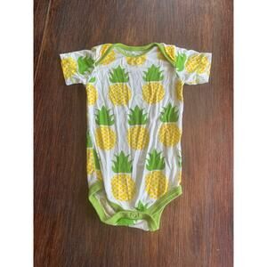 Kickee Pants Pineapple Print Onesie - Size 3-6 Months